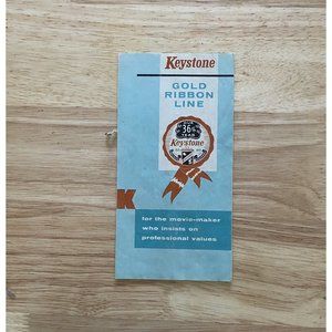 Keystone Gold Ribbon Line Movie Pamphlet 8mm Camera Book Manual